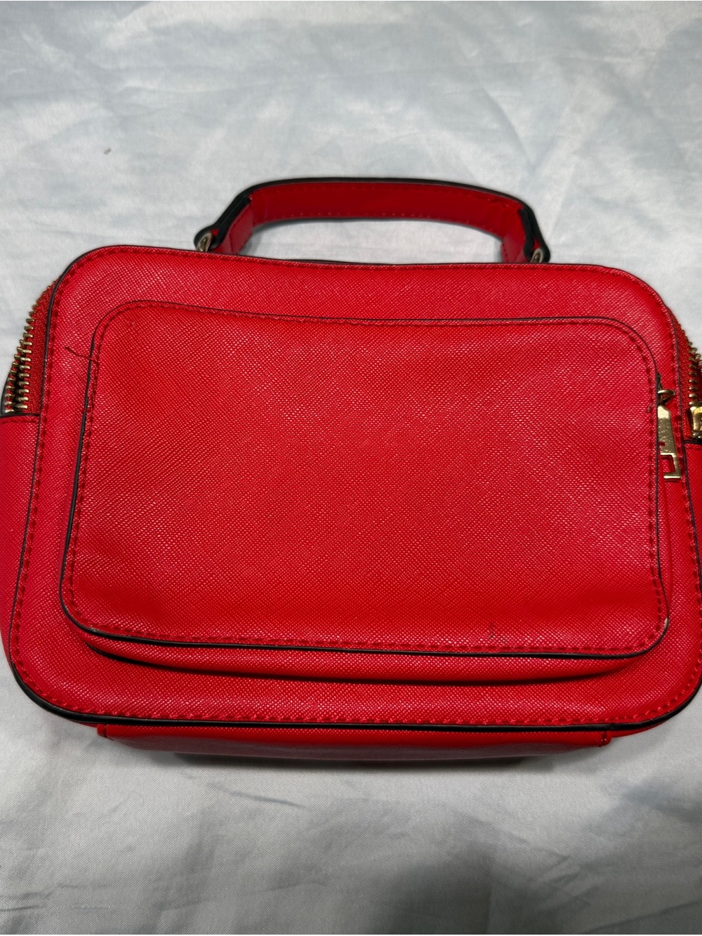 Red Structured Top-Handle Women’s Bag